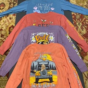 never worn, long sleeve youth, large, simply southern shirts